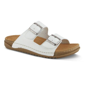 yz tNTX fB[X T_ V[Y Flexus by Spring Step Abbas Women's Slide Sandals White