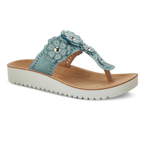 yz tNTX fB[X T_ V[Y Flexus by Spring Step Bayview Women's Thong Sandals Sky Blue