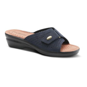 yz tNTX fB[X T_ V[Y Flexus by Spring Step Kea Women's Suede Slide Sandals Navy