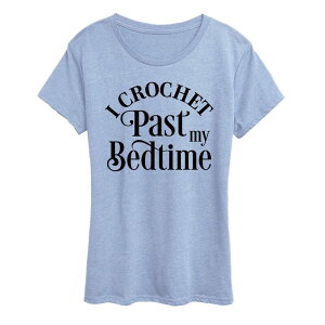 �A�j���L�����N�^�[ ���f�B�[�X �g�b�v�X T�V���c �O���t�B�b�N Licensed Character Women's I Crochet Past My Bedtime Graphic Tee Heather Chambray Blue �w�U�[