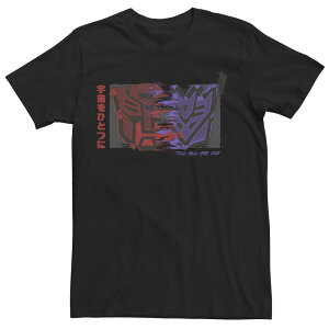 �A�j���L�����N�^�[ �����Y �g�b�v�X T�V���c �O���t�B�b�N Licensed Character Men's Transformers Autobots Decepticons Emblems Graphic Tee Black �u���b�N