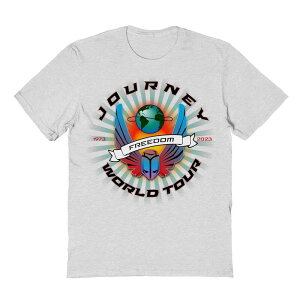 �A�j���L�����N�^�[ �����Y �g�b�v�X T�V���c �O���t�B�b�N Licensed Character Men's Freedom World Tour Circle Journey Graphic Tee Ash Gray �O���[