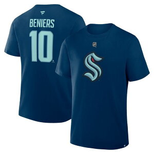 �t�@�i�e�B�N�X �����Y �g�b�v�X T�V���c Men's Fanatics Matty Beniers Navy Seattle Kraken Authentic Stack Name & Number T-Shirt Krk Navy �l�C�r�[