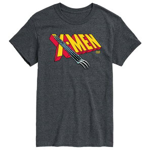 �}�[�x�� �����Y �g�b�v�X T�V���c �g�[�� ���S �O���t�B�b�N Big & Tall Marvel X-Men Logo Claw Rip Graphic Tee Heather Charcoal �`���R�[��