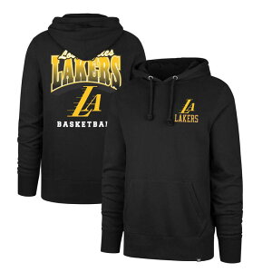 �t�H�[�e�B�Z�u���u�����h �����Y �g�b�v�X T�V���c �p�[�J�[ 47 Brand Men's '47 Black Los Angeles Lakers 2025/26 City Edition Jab Step Headline Hoodie Lak Black �u���b�N