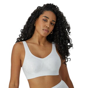 �o�� ���f�B�[�X �A���_�[�E�F�A �u���W���[ Bali Comfort Revolution Shaping Wireless Bra DF3488 White Dot Pattern �z���C�g