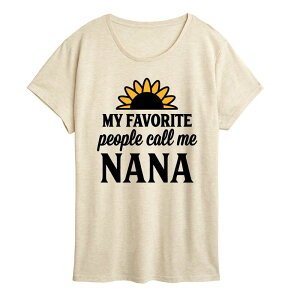 �A���u�����f�b�h ���f�B�[�X �g�b�v�X T�V���c �O���t�B�b�N Unbranded Women's Favorite People Call Me Nana Graphic Tee Beige �x�[�W��