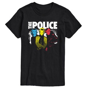 �A�j���L�����N�^�[ �����Y �g�b�v�X T�V���c �O���t�B�b�N Licensed Character Men's The Police Color Pop Graphic Tee Black �u���b�N