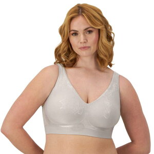 �o�� ���f�B�[�X �A���_�[�E�F�A �u���W���[ Bali Comfort Revolution ComfortFlex Fit Full-Coverage Wireless Bra DF3484 Crystal Grey Aztec �O���[