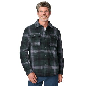 �t���[ �J���g���[ �����Y �A�E�^�[ �W���P�b�g�E�u���]�� �X�G�[�h �t���[�X Free Country Men's Mountain Ridge Sueded Chill Out Fleece Jacket Evergreen Plaid �`�F�b�N