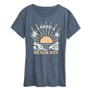 �A���u�����f�b�h ���f�B�[�X �g�b�v�X T�V���c �O���t�B�b�N Unbranded Women's I Need A Beach Day Graphic Tee Heather Blue �w�U�[