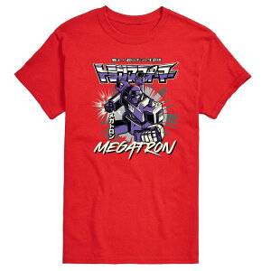 �A�j���L�����N�^�[ �����Y �g�b�v�X T�V���c �O���t�B�b�N Licensed Character Men's Transformers Megatron Kanji Graphic Tee Red ���b�h