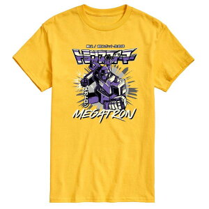 �A�j���L�����N�^�[ �����Y �g�b�v�X T�V���c �O���t�B�b�N Licensed Character Men's Transformers Megatron Kanji Graphic Tee Yellow �C�G���[