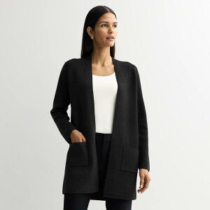 �i�C���E�F�X�g ���f�B�[�X �A�E�^�[ �j�b�g�E�Z�[�^�[ �R�[�g Women's Nine West Coatigan Sweater Mineral Black �u���b�N