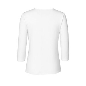 �����C ���f�B�[�X �g�b�v�X T�V���c MeMoi Women's Bonded 3/4 Sleeve Top White �z���C�g