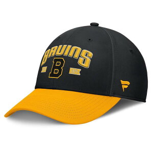 �t�@�i�e�B�N�X �����Y �A�N�Z�T���[ �X�q �L���b�v Men's Fanatics Black/Gold Boston Bruins Heritage Captain Flex Hat Bsblack �u���b�N