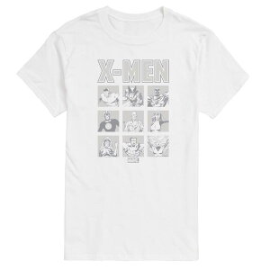 �}�[�x�� �����Y �g�b�v�X T�V���c ���m�N�� �g�[�� �O���t�B�b�N Big & Tall Marvel X-Men Monochrome Grid Graphic Tee White �z���C�g