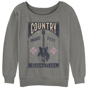 �A���u�����f�b�h ���f�B�[�X �g�b�v�X T�V���c �p�C�� �O���t�B�b�N Unbranded Juniors' Country Music Fest Austin Texas Poster Slouchy Terry Graphic Pullover Charcoal Heather �`���R�[��