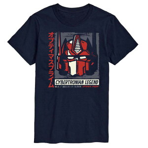 �A�j���L�����N�^�[ �����Y �g�b�v�X T�V���c �O���t�B�b�N Licensed Character Men's Transformers Optimus Prime Graphic Tee Navy �l�C�r�[