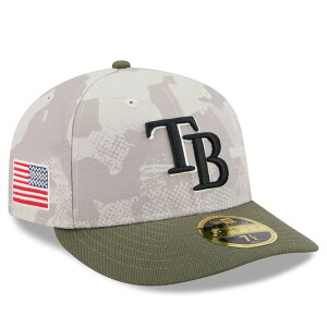 �j���[�G�� �����Y �A�N�Z�T���[ �X�q Men's New Era Light Beige/Olive Tampa Bay Rays 2025 Armed Forces Day Low Profile 59FIFTY Fitted Hat Ray Lt Bei �I���[�u