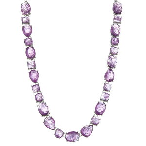 ���F���E�H�� ���f�B�[�X �A�N�Z�T���[ �l�b�N���X�E�`���[�J�[�E�y���_���g�g�b�v ���[�X Simply Vera Wang Silver Tone Simulated Stone Collar Necklace Purple �p�[�v��