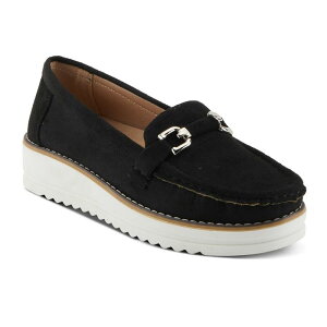 tNTX fB[X V[Y Xb|E[t@[ Flexus by Spring Step Canton Women's Loafers Black ubN