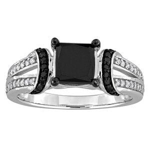 �X�e�� �O���[�X ���f�B�[�X �A�N�Z�T���[ �����O Stella Grace 14k White Gold 2 1/4 Carat.W. Black & White Diamond Split Shank Engagement Ring White Gold �z���C�g