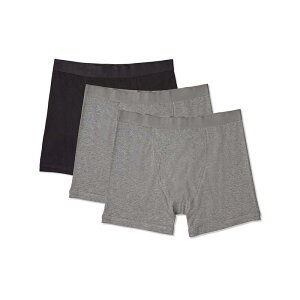 �����C �����Y �A���_�[�E�F�A �{�N�T�[�p���c MeMoi Men's 3 Pair Pack Classic Fit Boxer Briefs Black Gray �u���b�N