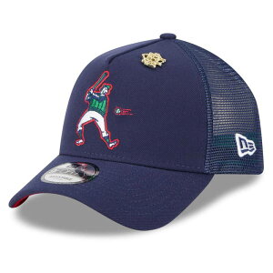 �j���[�G�� �����Y �A�N�Z�T���[ �X�q Men's New Era Navy Milwaukee Brewers 2025 Big League Chew A-Frame 9FORTY Adjustable Trucker Hat Brw Navy �l�C�r�[