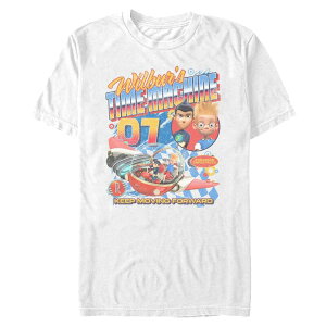 �f�B�Y�j�[ �����Y �g�b�v�X T�V���c �g�[�� �O���t�B�b�N Big & Tall Disney's Meethe Robinson Wilbur's Time Machine Graphic Tee White �z���C�g