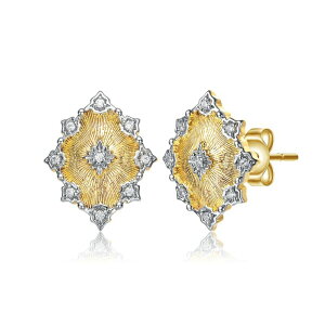 �A���u�����f�b�h ���f�B�[�X �A�N�Z�T���[ �s�A�X�E�C�������O �t�����[�� �t�����[ Unbranded 14k Gold Plated Cubic Zirconia Floral Stud Earrings Gold Tone �S�[���h