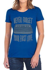 �A�j���L�����N�^�[ ���f�B�[�X �g�b�v�X T�V���c �O���t�B�b�N Licensed Character Juniors' Never Forget Your First Love Graphic Tee Dark Blue �u���[