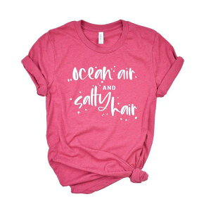 Simply Sage Market ���f�B�[�X �g�b�v�X T�V���c �O���t�B�b�N Simply Sage Market Ocean Air And Salty Hair Short Sleeve Graphic Tee Raspberry