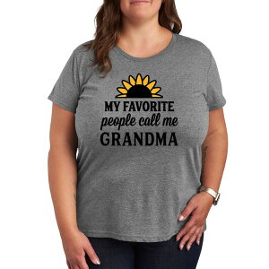 �A���u�����f�b�h ���f�B�[�X �g�b�v�X T�V���c �v���X�T�C�Y �O���t�B�b�N Unbranded Plus Favorite People Grandma Graphic Tee Heather Gray �O���[