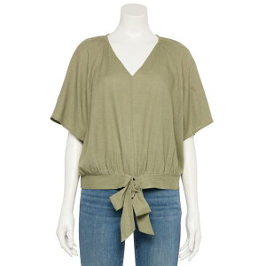 �i�C���E�F�X�g ���f�B�[�X �g�b�v�X �V���c Women's Nine West Adaptive Tie-Frontop Laughlin Green �O���[��