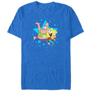 �A�j���L�����N�^�[ �����Y �g�b�v�X T�V���c �g�[�� �O���t�B�b�N Licensed Character Big & Tall Patrick Star Show Star Boys Graphic Tee Royal Heather �w�U�[