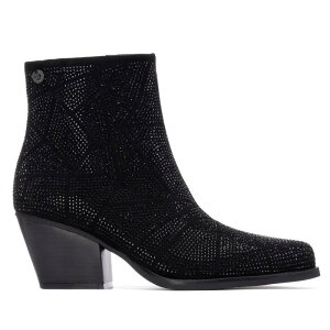 �L�V�^�C ���f�B�[�X �V���[�Y �u�[�c�E���C���u�[�c �X�G�[�h �A���N�� �q�[�� XTI Women'suede Heeled Ankle Booties 144670 Black �u���b�N