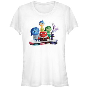 �f�B�Y�j�[ �s�N�T�[ ���f�B�[�X �g�b�v�X T�V���c �O���t�B�b�N Disney / Pixar's Inside Out 2 New Emotions Juniors' Fitted Graphic Tee White �z���C�g