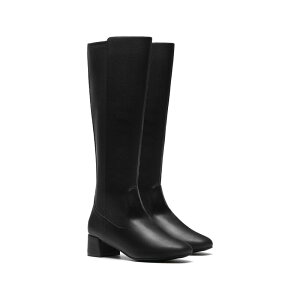 N[NX fB[X V[Y u[cECu[c U[ Clarks Iridessa Glowomen's Leather Knee-High Boots Black Leather ubN