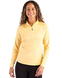 �J�b�^�[�A���h�o�b�N ���f�B�[�X �g�b�v�X T�V���c Cutter & Buck Coastlinepicomfort Recycled Womens 1/4 Zip Desert