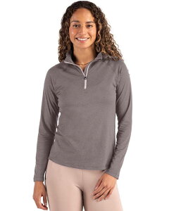 �J�b�^�[�A���h�o�b�N ���f�B�[�X �g�b�v�X T�V���c Cutter & Buck Coastlinepicomfort Recycled Womens 1/4 Zip Elemental Grey �O���[