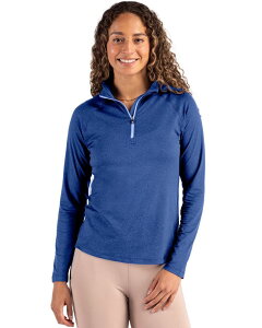 �J�b�^�[�A���h�o�b�N ���f�B�[�X �g�b�v�X T�V���c Cutter & Buck Coastlinepicomfort Recycled Womens 1/4 Zip Tour Blue �u���[