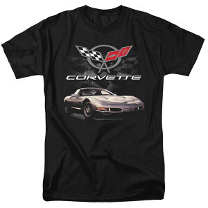 �A�j���L�����N�^�[ �����Y �g�b�v�X T�V���c �g�[�� �O���t�B�b�N LICENSED CHARACTER Big & Tall Chevrolet Checkered Past Graphic Tee Black �u���b�N