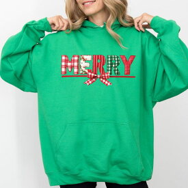 Simply Sage Market レディース トップス Tシャツ プリント キルティング パーカー グラフィック Simply Sage Market Merry Pattern Quilted Print - Women's Graphic Hoodie Grass