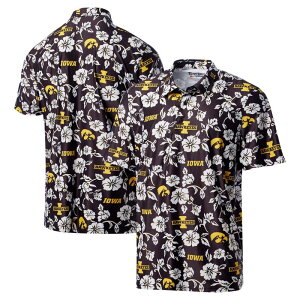 ���C���X�v�[�i�[ �����Y �g�b�v�X T�V���c �|���V���c Men's Reyn Spooner Black Iowa Hawkeyes Performance Polo Iwa Black �u���b�N