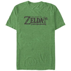 �A�j���L�����N�^�[ �����Y �g�b�v�X T�V���c �g�[�� ���S �O���t�B�b�N Licensed Character Big & Tall The Legend Of Zelda Link's Awakening Logo Graphic Tee Kelly Heather �w�U�[