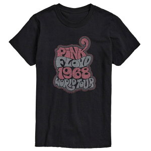 �A�j���L�����N�^�[ �����Y �g�b�v�X T�V���c �g�[�� �O���t�B�b�N Licensed Character Big & Tall Pink Floyd Groovy Retro Graphic Tee Black �u���b�N