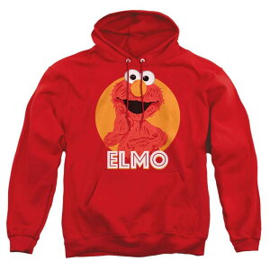 �A�j���L�����N�^�[ �����Y �A�E�^�[ �j�b�g�E�Z�[�^�[ �p�[�J�[ Licensed Character Sesame Street Elmo Scribble Adult Pull Over Hoodie Red ���b�h