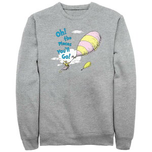 �A�j���L�����N�^�[ �����Y �g�b�v�X T�V���c ���[�X �t���[�X �O���t�B�b�N Licensed Character Men's Dr. Seuss Oh The Places You'll Go Graphic Fleece Athletic Heather �w�U�[
