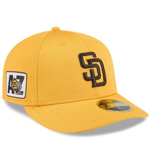 �j���[�G�� �����Y �A�N�Z�T���[ �X�q Men's New Era Gold San Diego Padres 2025 Spring Training Low Profile 59FIFTY Fitted Hat Pad Gold �S�[���h